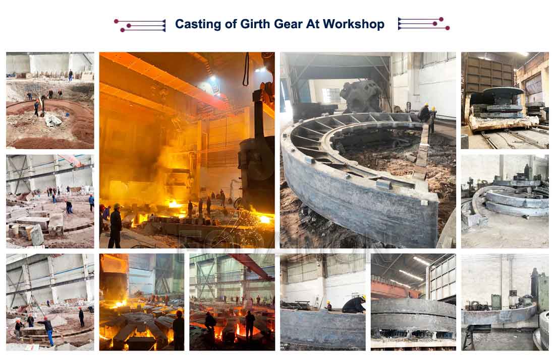 Casting of Girth Gear At Workshop